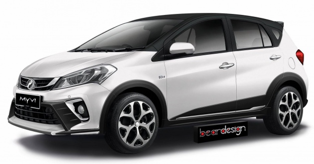RENDERED: 2018 Perodua Myvi becomes a crossover - paultan.org